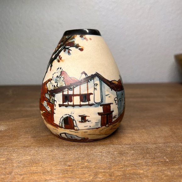 Ciboure stoneware Basque Vase R Berne / Vintage Basque Country decor Signed - Picture 4 of 7